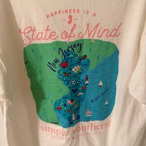 Simply Southern New Jersey Happiness is a State of Mind Tee shirt Large NEW